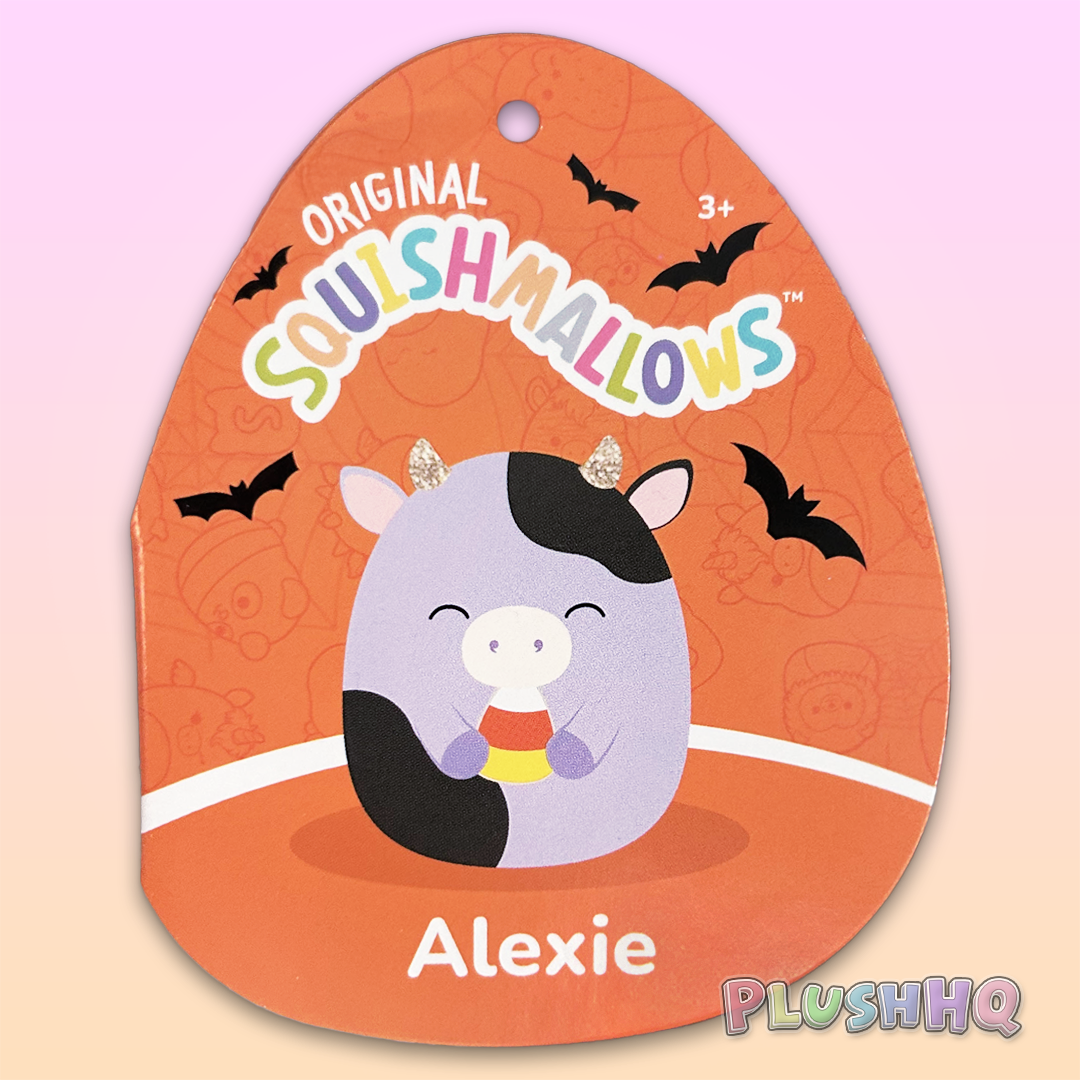 Squishmallows 5-Inch Alexie the Cow with Candy Corn