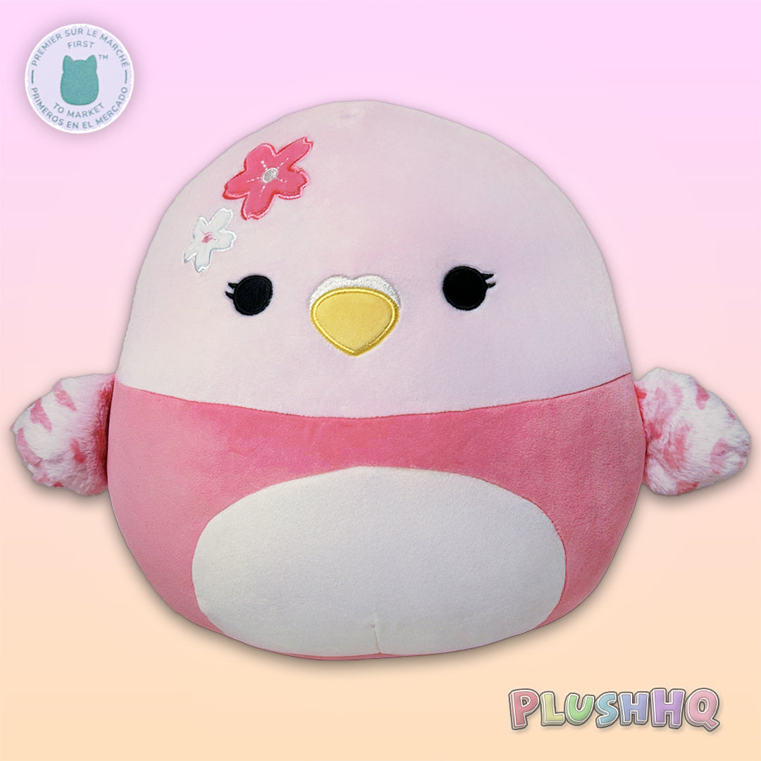 Squishmallows 12-Inch Beena the Sakura Parakeet