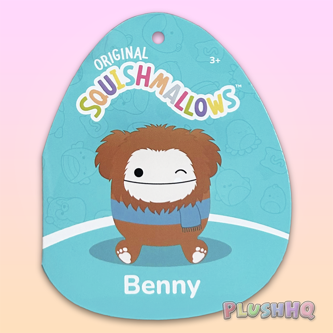 Squishmallows 5-Inch Benny the Bigfoot with Scarf