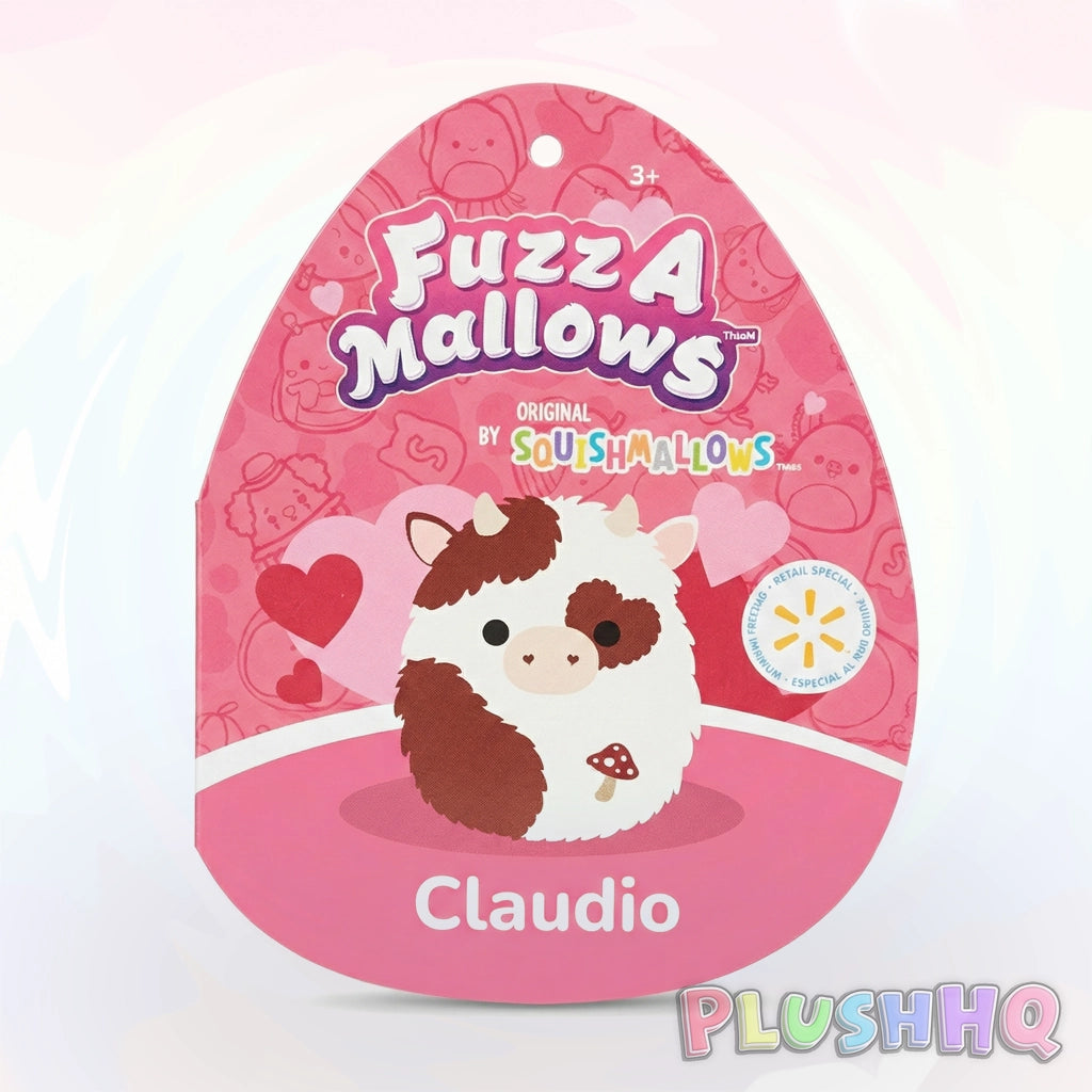 Squishmallows Fuzzamallows 16-Inch Claudio the Cow