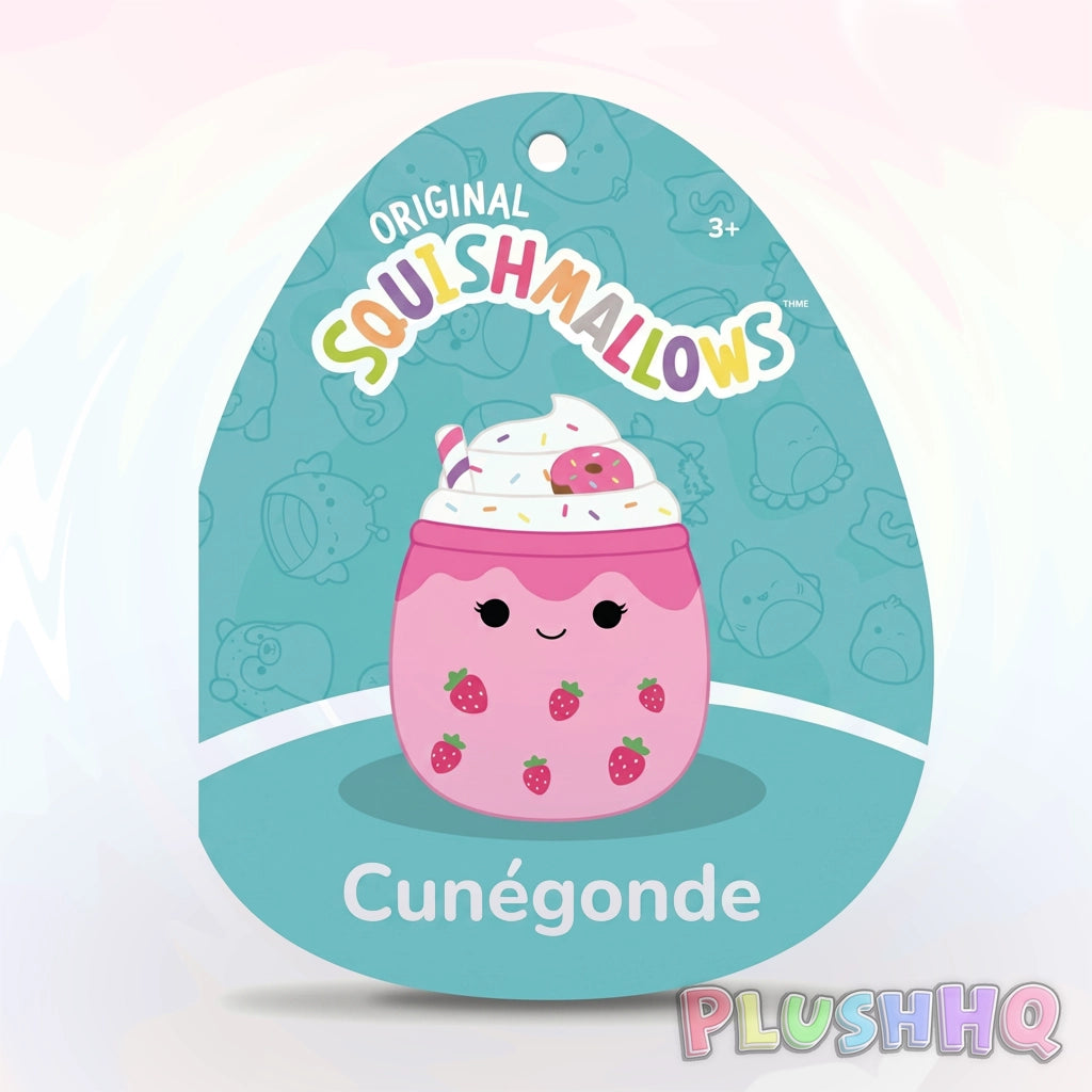 Squishmallows 5-Inch Cunégonde the Strawberry Milkshake Strawberry Scented Mystery Squad