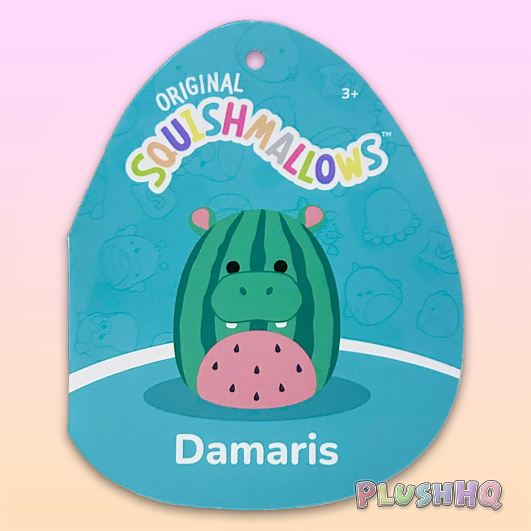 Squishmallows 3.5-Inch Clip Damaris the Watermelon Hippo