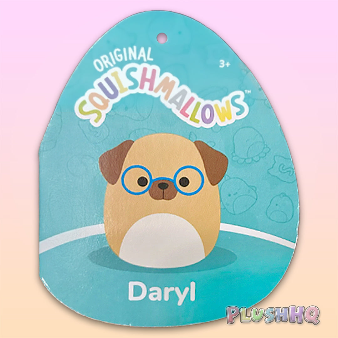 Squishmallows 12-Inch Daryl the Dog with Glasses