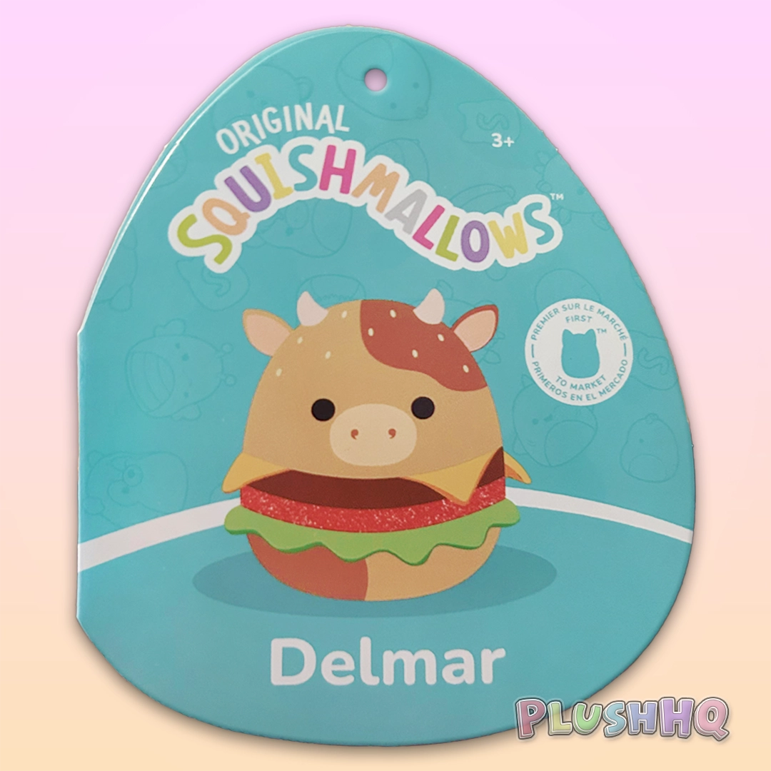 Squishmallows 12-Inch Delmar the Cow Burger