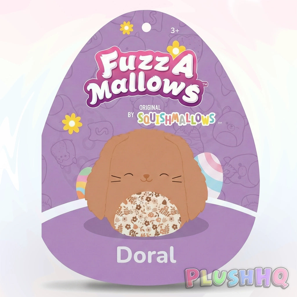 Squishmallows 12-Inch Fuzz-A-Mallows Doral the Bunny