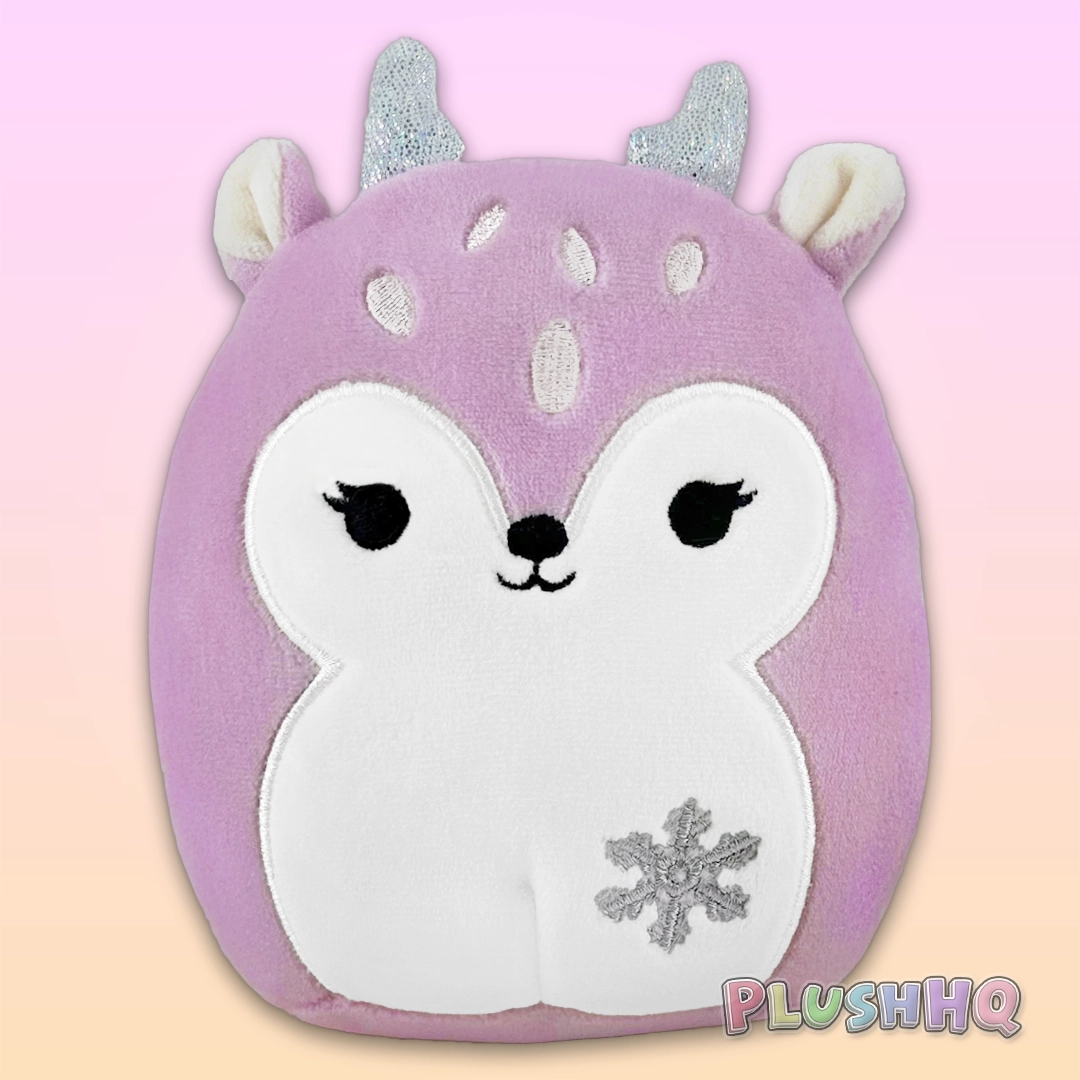 Squishmallows 5-Inch Falala the Pink Snowflake Deer