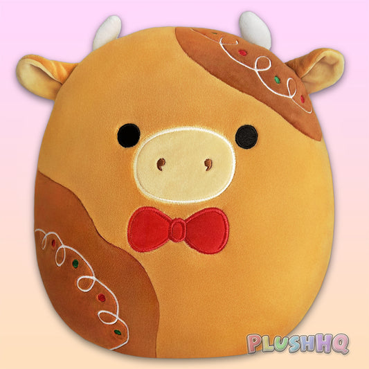 Squishmallows 11-Inch Jericho the Gingerbread Cow