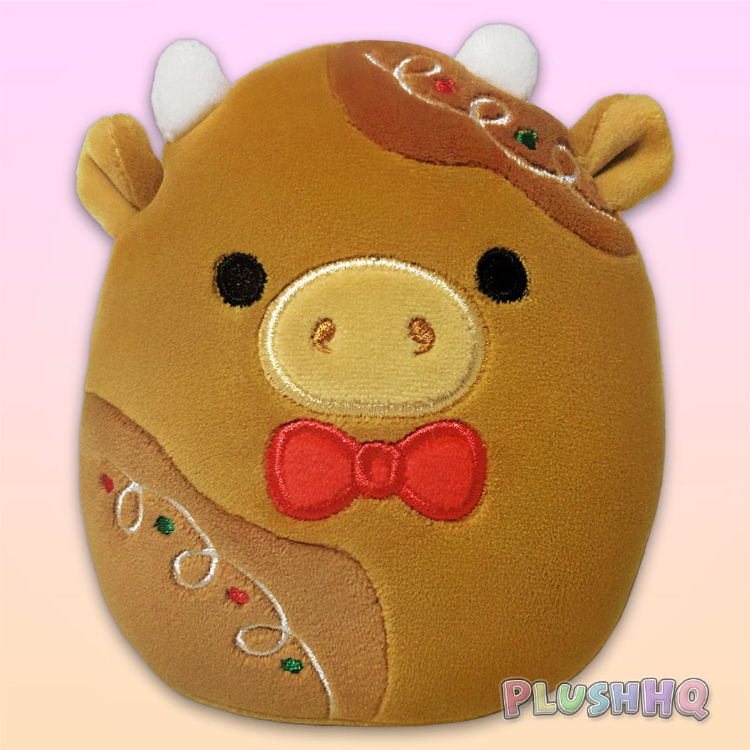 Squishmallows 5-Inch Jericho the Gingerbread Cow