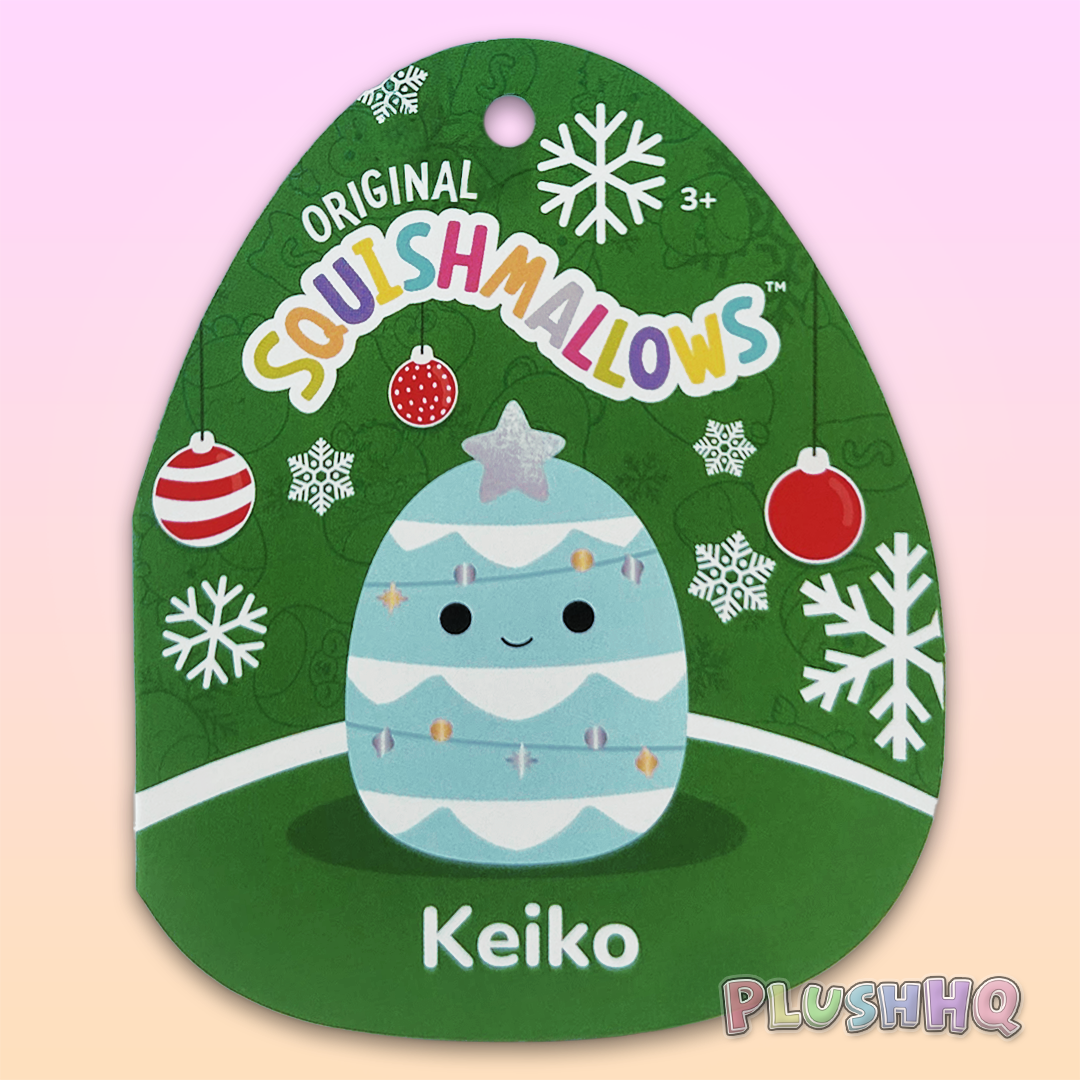 Squishmallows 5-Inch Keiko the Teal Christmas Tree