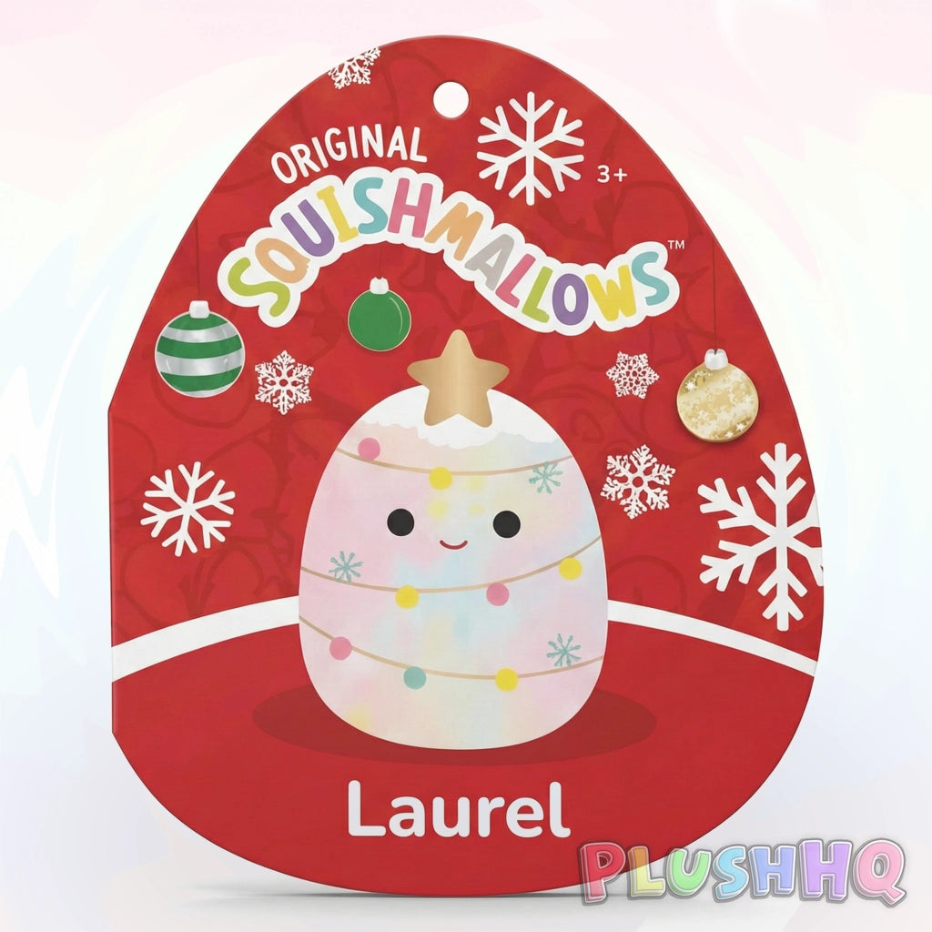 Squishmallows 4.5-Inch Laurel the Tie-Dye Christmas Tree
