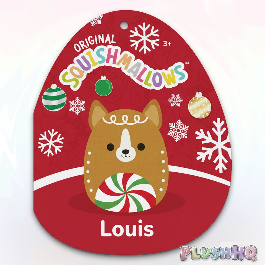 Squishmallows 4.5-Inch Louis the Gingerbread Dog