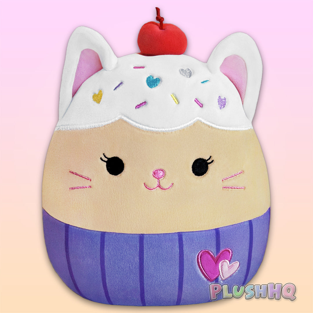 Squishmallows 5-Inch Miriam the Cupcake Cat Hearts