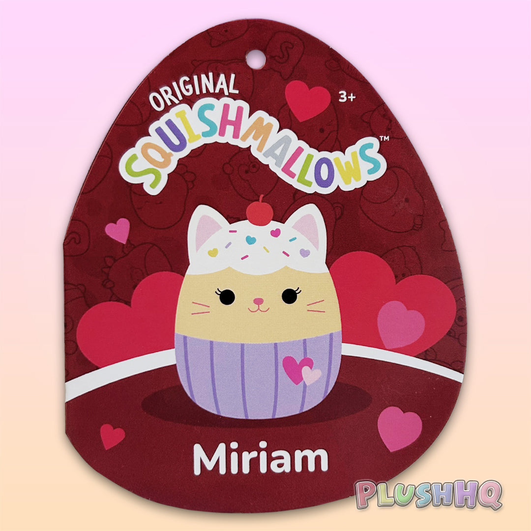 Squishmallows 5-Inch Miriam the Cupcake Cat Hearts
