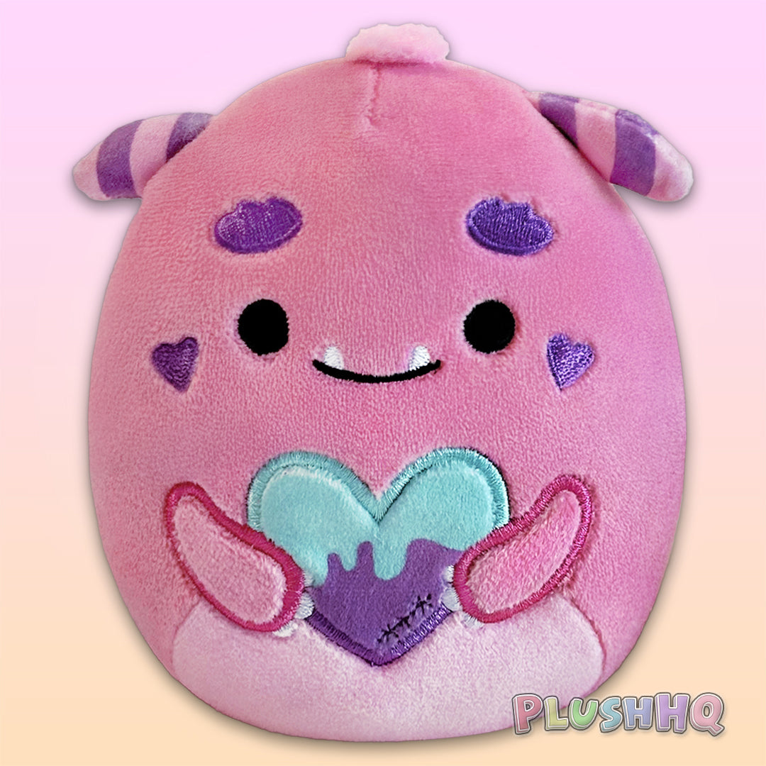 Squishmallows 5-Inch Mont the Monster with Heart