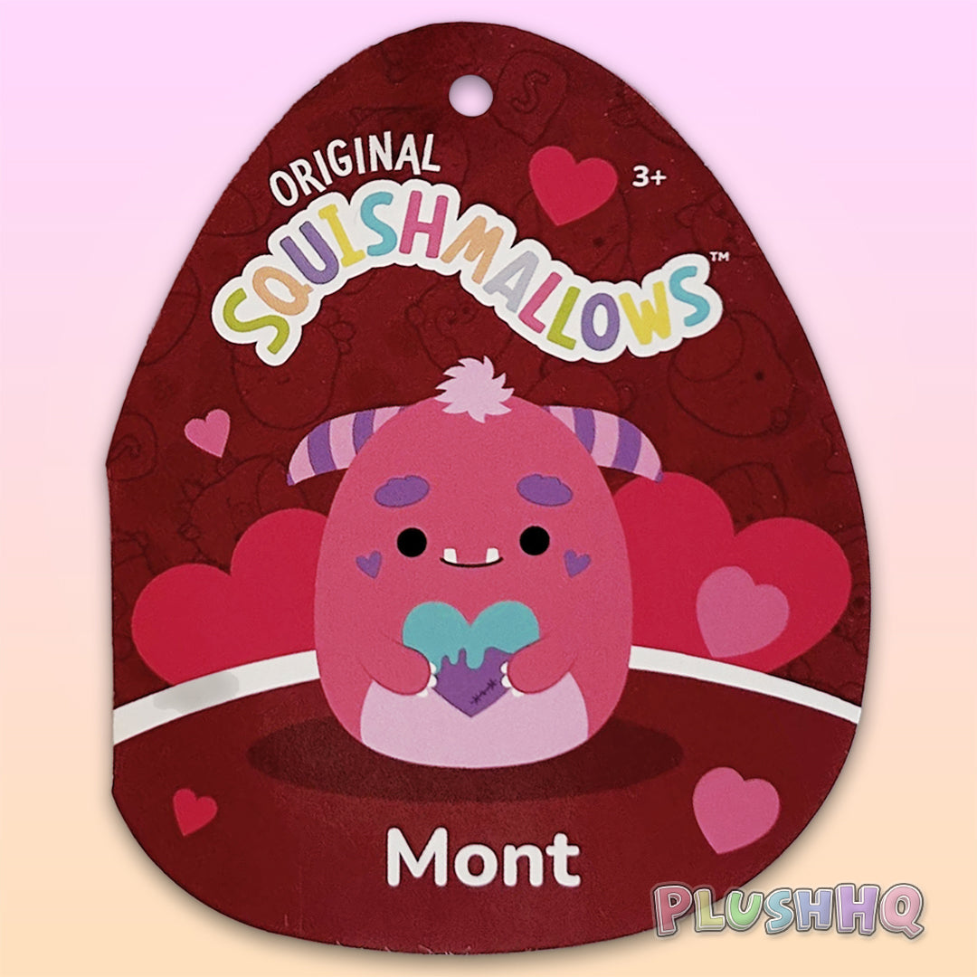Squishmallows 5-Inch Mont the Monster with Heart