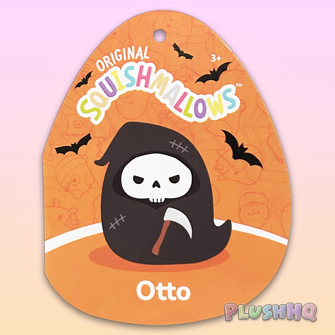 Squishmallows 8-Inch Otto the Grim Reaper with Stitches