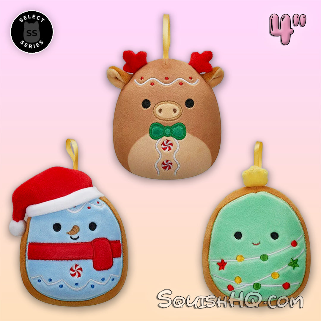 Squishmallows 4-Inch Select Series: Cookie Ornaments 3-Pack