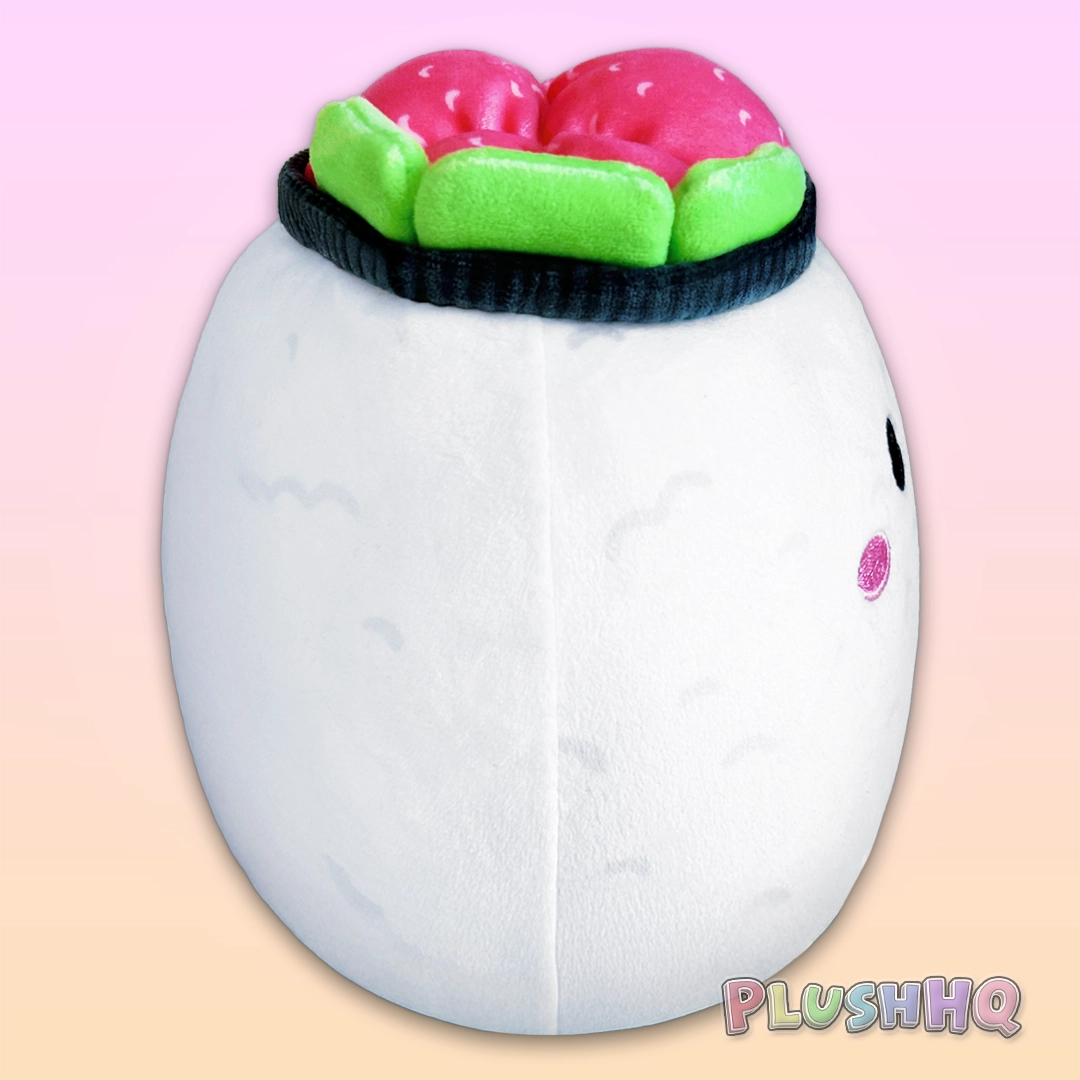 Squishmallows 6.5-Inch Shun the Sushi Dog Toy with Squeaker