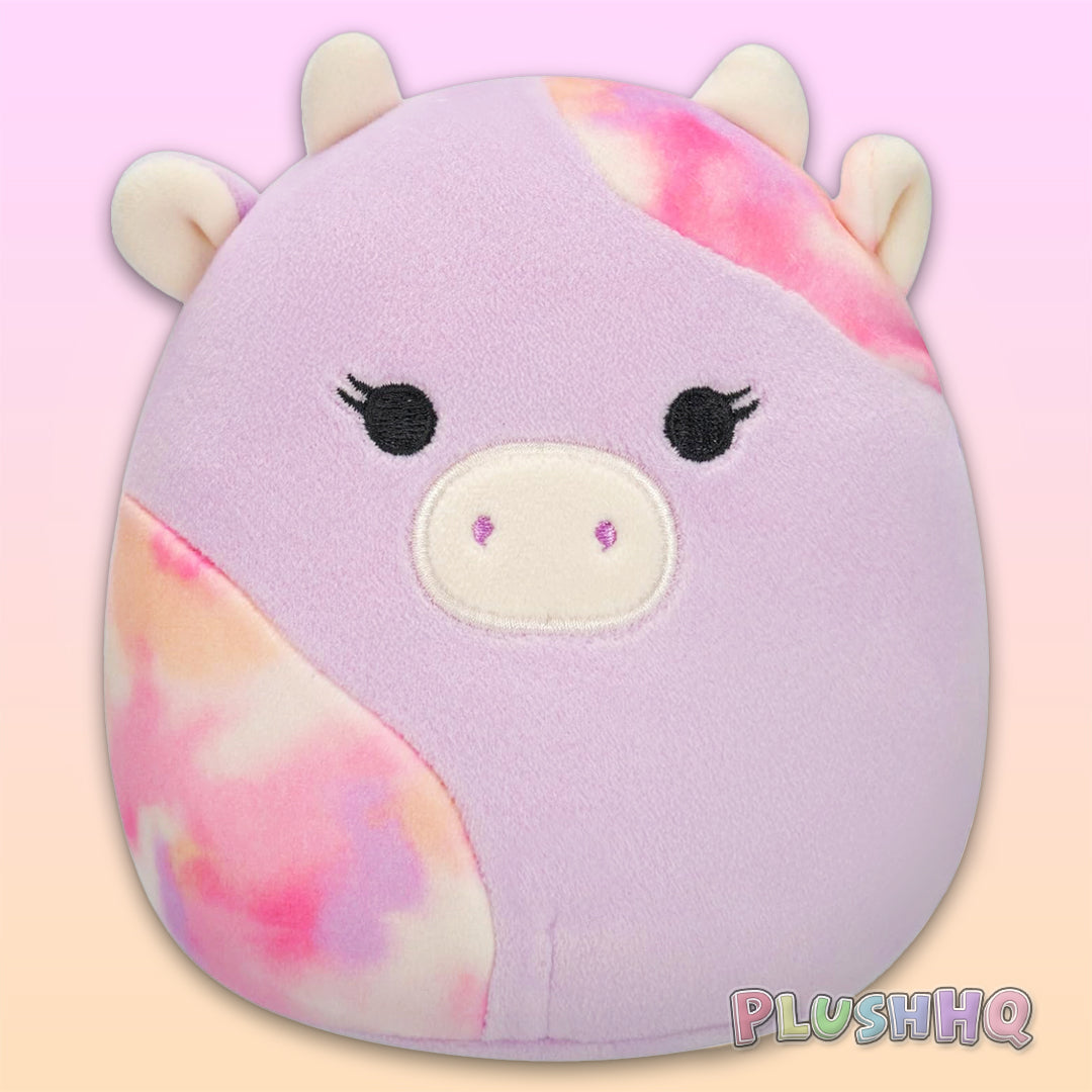 Squishmallows 5", 8" Benito la vache aux bleuets
