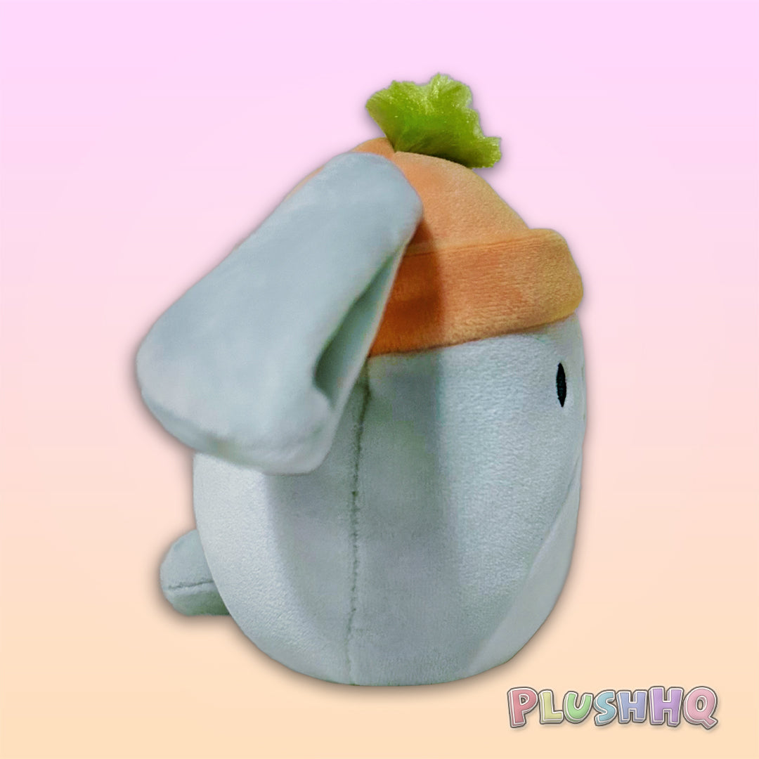 Squishmallows 5-Inch Valentina the Gray Rabbit with Beanie