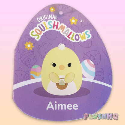 Squishmallows 5-Inch Aimee the Chick with Easter Basket