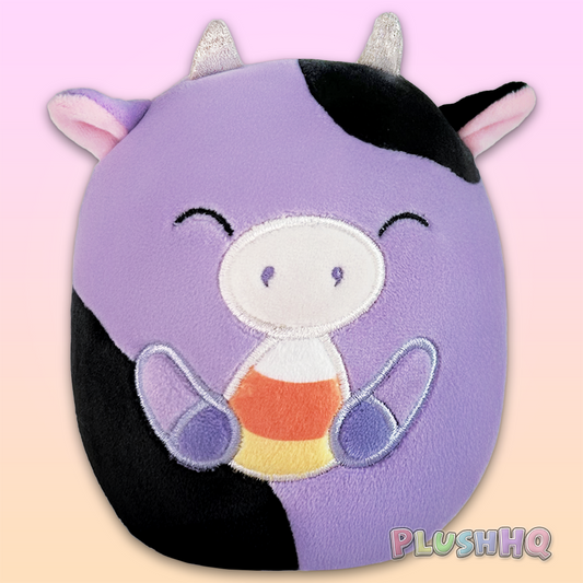 Squishmallows 5-Inch Alexie the Cow with Candy Corn