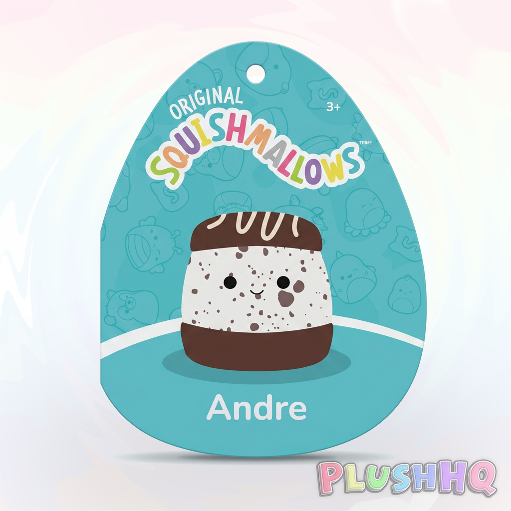 Squishmallows 5-Inch Andre the Ice Cream Sandwich Cookie Scented Mystery Squad