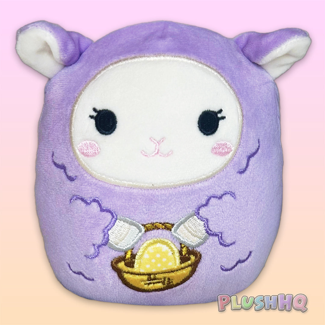 Squishmallows 5-Inch Beatrice the Lamb with Easter Basket