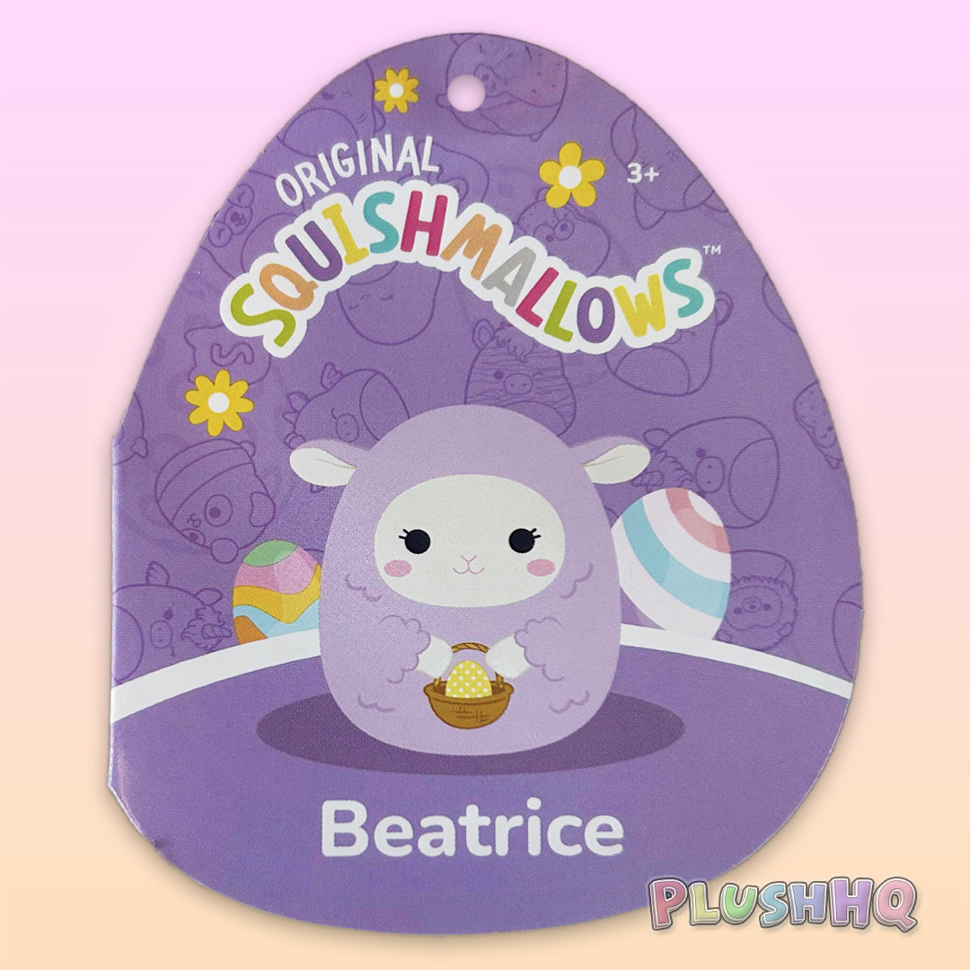 Squishmallows 5-Inch Beatrice the Lamb with Easter Basket