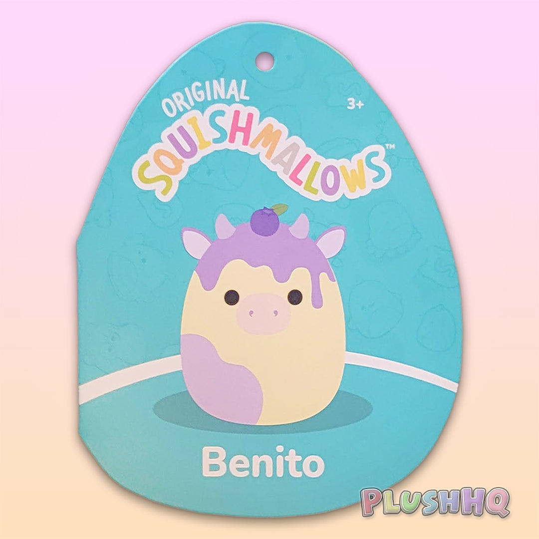 Squishmallows 8-Inch Benito the Blueberry Cow