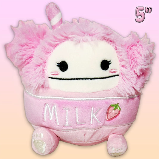 Squishmallows 5-Inch Brina the Bigfoot Strawberry Milk