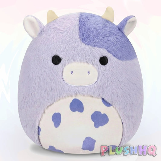 Squishmallows 12-Inch Fuzz A Mallows Bubba the Cow