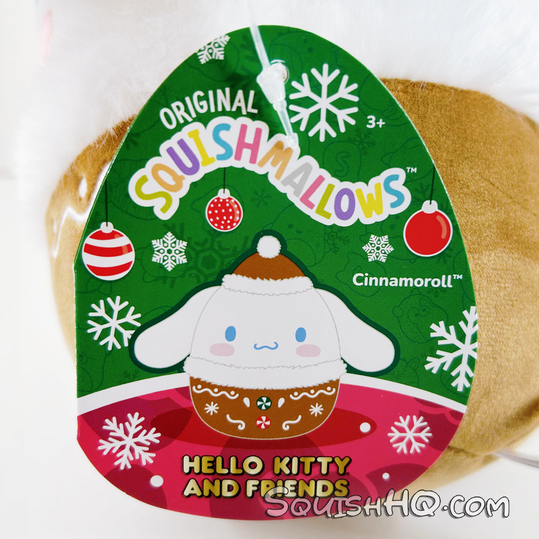 Squishmallows 8-Inch Sanrio Christmas Cinnamoroll Gingerbread