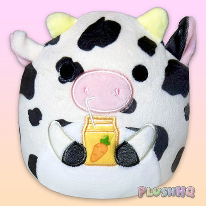 Squishmallows 5-Inch Colin the Cow with Carrot Juice