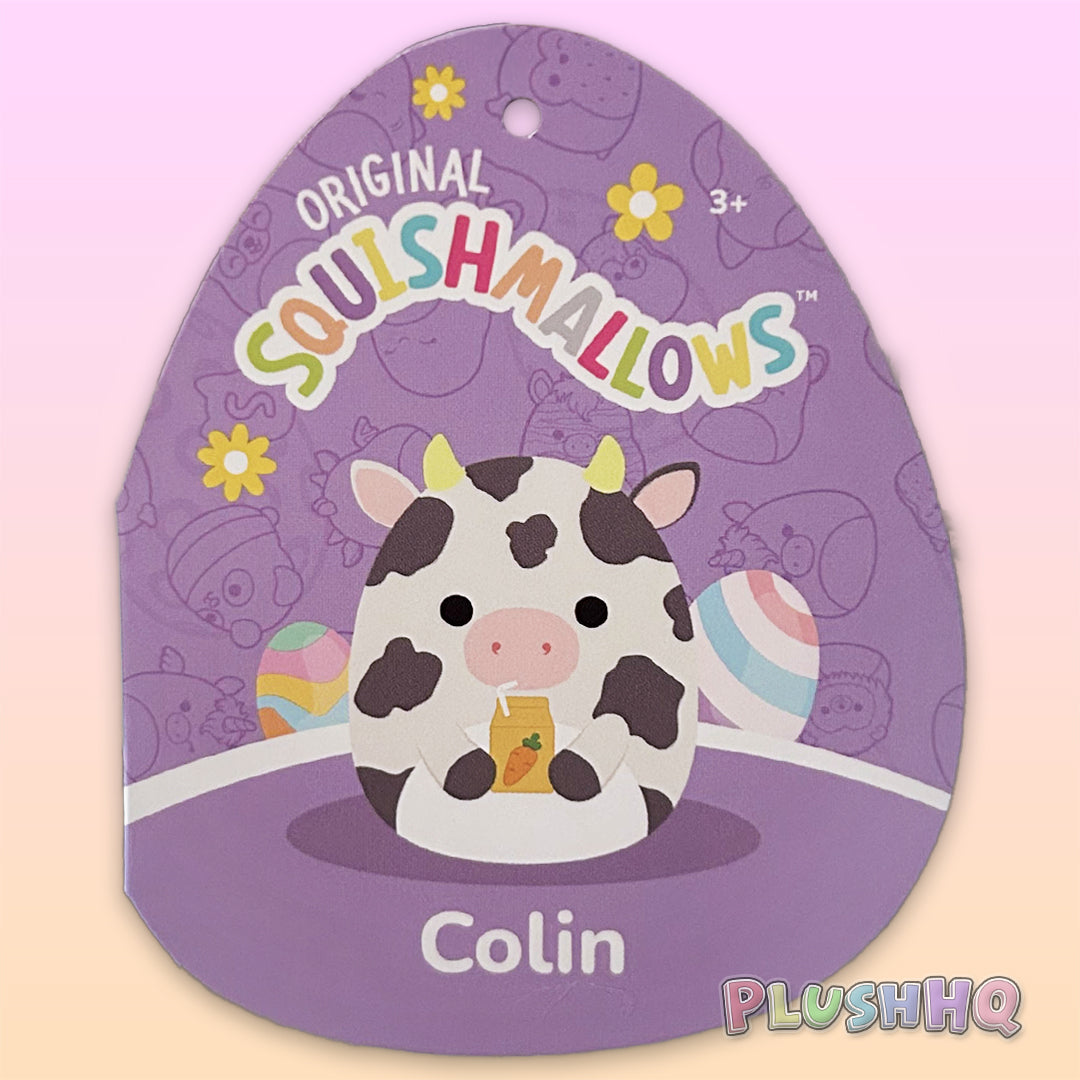 Squishmallows 5-Inch Colin the Cow with Carrot Juice