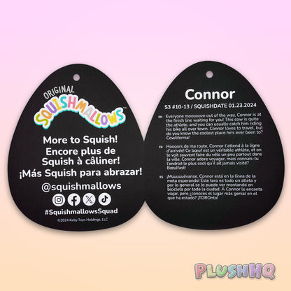 Squishmallows 3.5-Inch Clip Select Series Connor the Cow