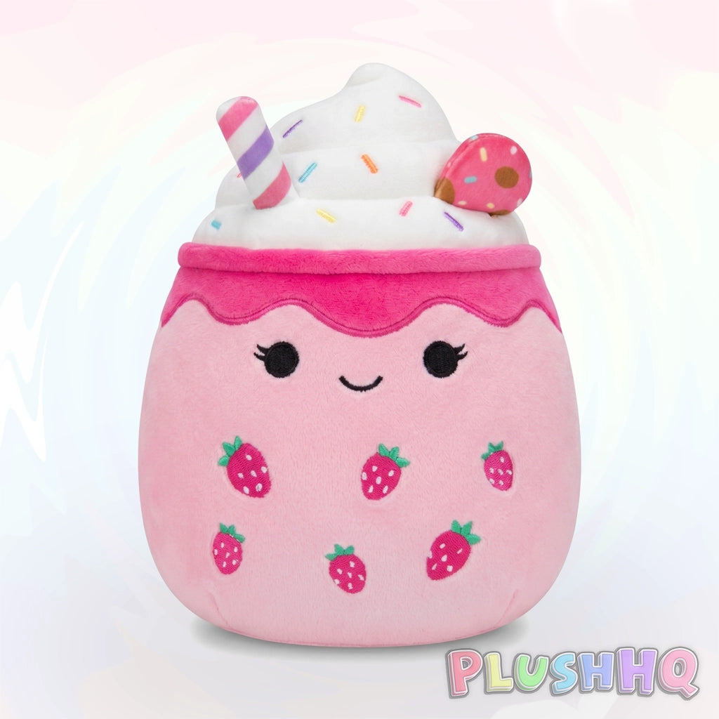 Squishmallows 5-Inch Cunégonde the Strawberry Milkshake Strawberry Scented Mystery Squad