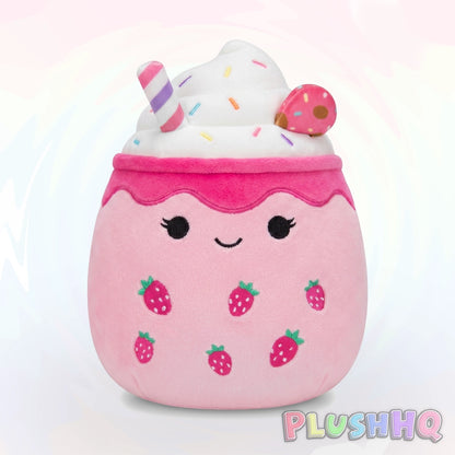 Squishmallows 5-Inch Cunégonde the Strawberry Milkshake Strawberry Scented Mystery Squad