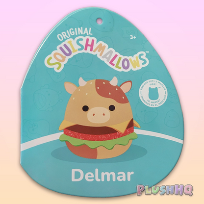 Squishmallows 12-Inch Delmar the Cow Burger