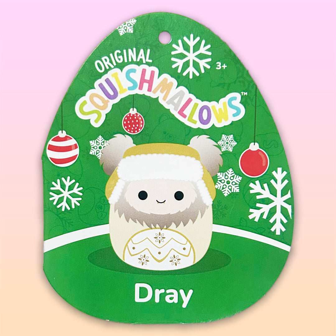 Squishmallows 4-Inch Dray the Sasquatch Christmas Ornament