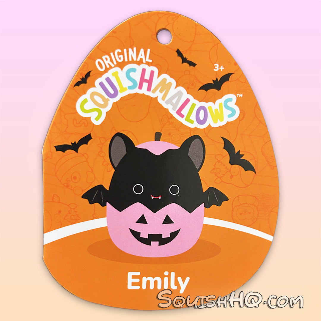 Squishmallows 12-Inch Emily the Bat in Pink Pumpkin