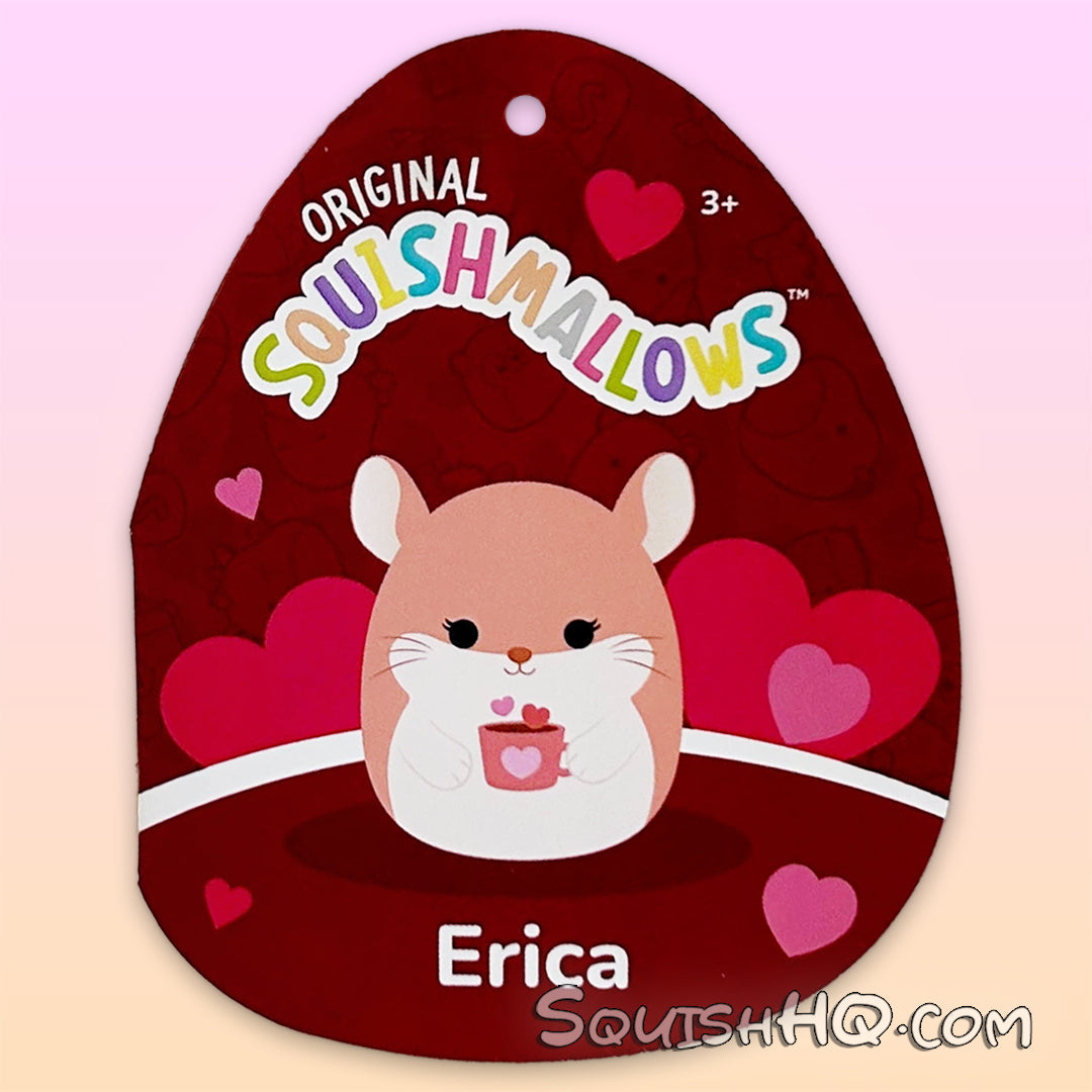 Squishmallows 5-Inch Erica the Chinchilla Heart Coffee