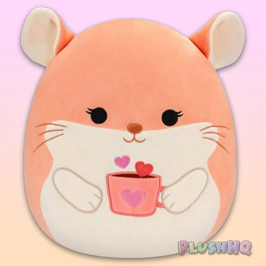 Squishmallows 5-Inch Erica the Chinchilla Heart Coffee