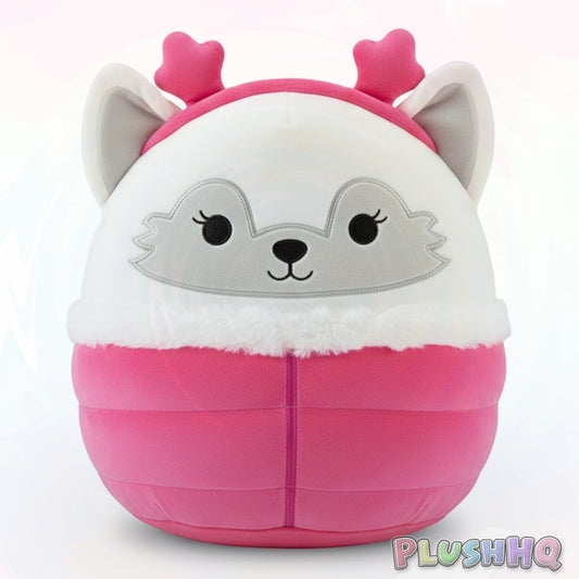 Squishmallows 12-Inch Gracelynn the Arctic Fox in Puffer Jacket