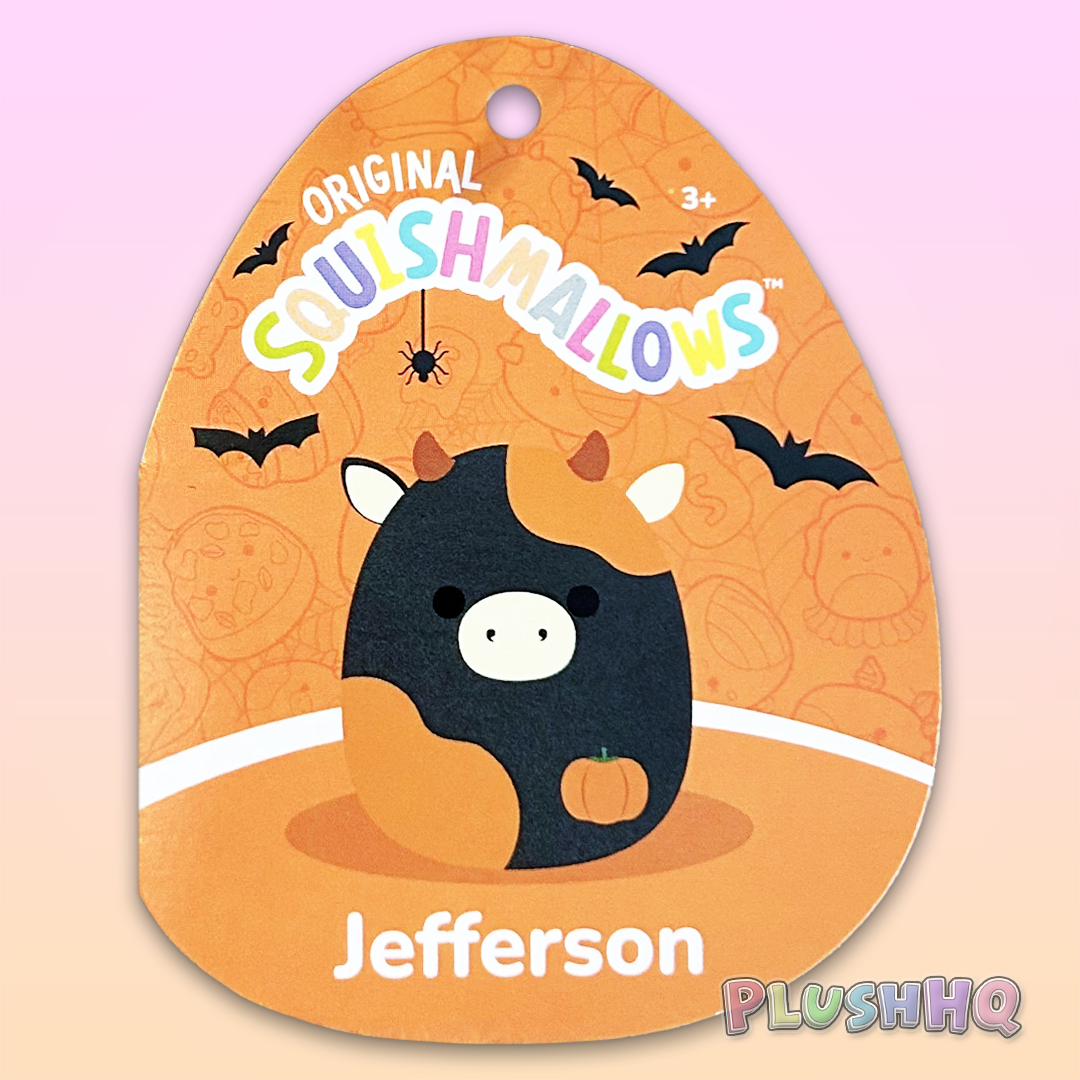 Squishmallows 5-Inch Jefferson the Cow Pumpkin Patch