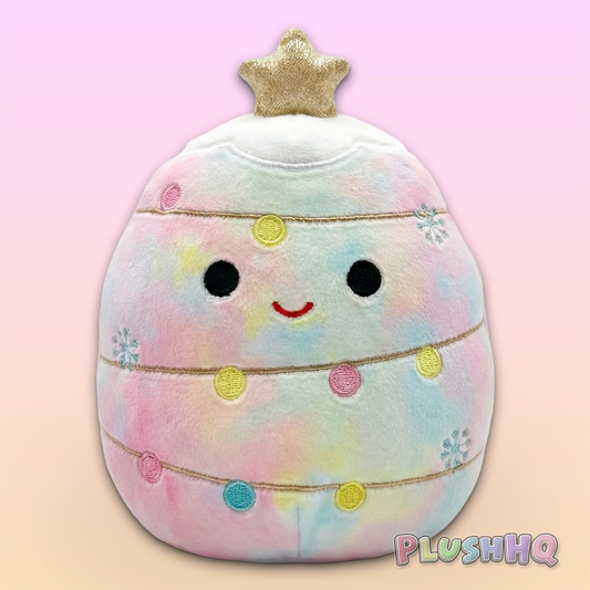 Squishmallows 4.5-Inch Laurel the Tie-Dye Christmas Tree