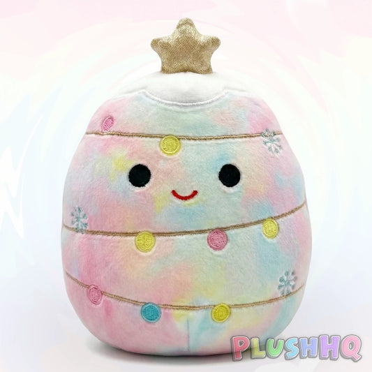 Squishmallows 4.5-Inch Laurel the Tie-Dye Christmas Tree