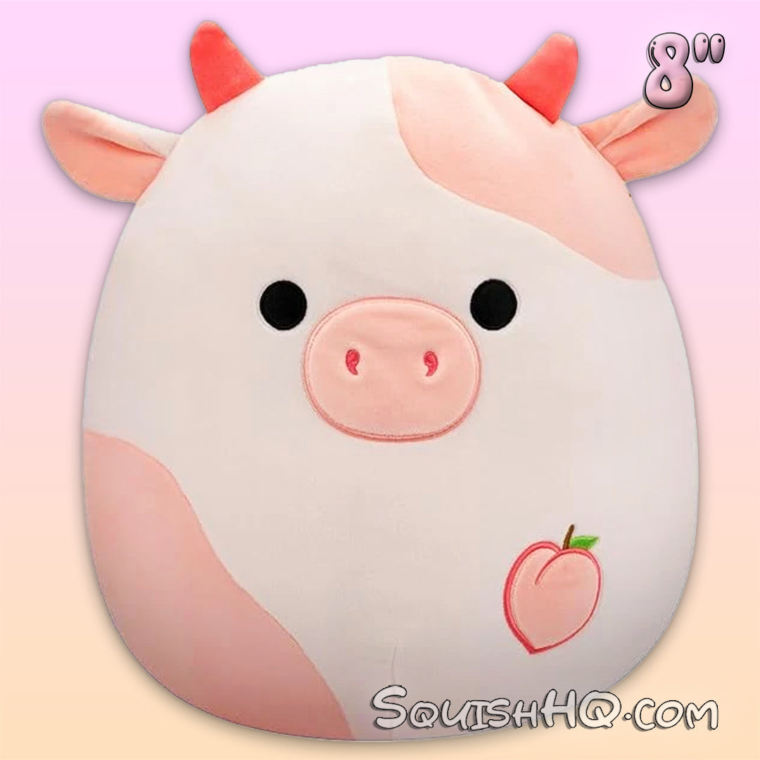 Squishmallows 8-Inch Lilaz the Peach Cow