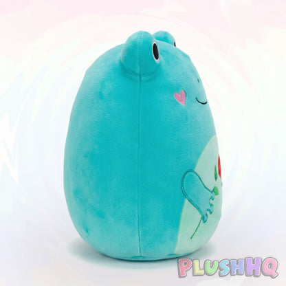 Squishmallows 8-Inch Ludwig the Frog with Rose