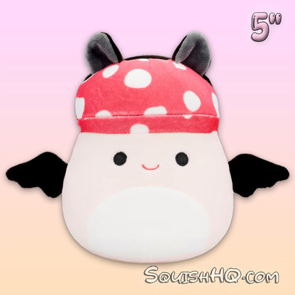 Squishmallows 5-Inch Malcolm the Mushroom with Bat Wings